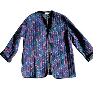 Cat Cay made in USA Women's Paisley Quilted oversized Jacket sz S